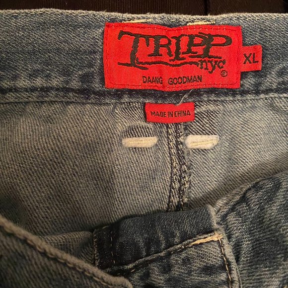 Tripp NYC Denim X Strap Pants [Light Blue] - Picture 5 of 8